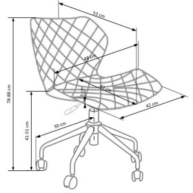 Scaun de student Matrix - negru-roz, Halmar