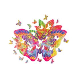 Puzzle din lemn colorat - fluture