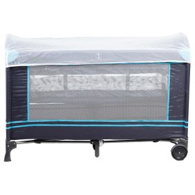 Patut de voiaj Mosquito cu saltea - albastru inchis, EcoToys
