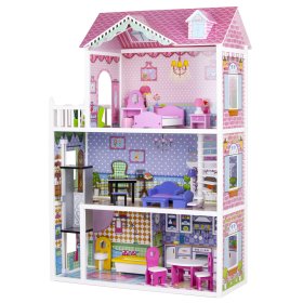 Casă de păpuși cu lift Ava, EcoToys