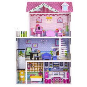 Casă de păpuși cu lift Ava, EcoToys