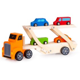 Camion cu mașini colorate de jucărie