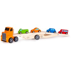 Camion cu mașini colorate de jucărie, EcoToys