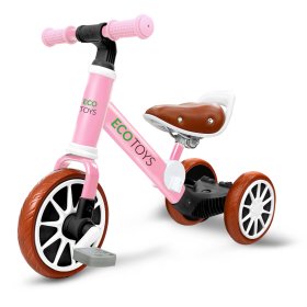 Bicicleta pentru copii Ellie 3in1 - roz, EcoToys