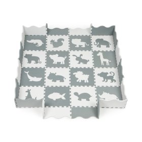 Tampon de spumă - puzzle gri-alb, EcoToys