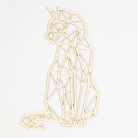 Pictura geometrica din lemn - Cat - diferite culori, Elka Design