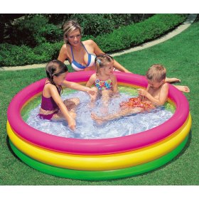 Piscina gonflabila colorata pentru copii, INTEX