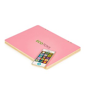 Caiet magnetic din lemn roz, EcoToys