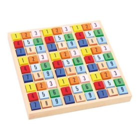 Small Foot Sudoku din lemn cuburi colorate, Small foot by Legler