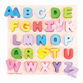 Bigjigs Baby Alphabet litere mari, Bigjigs Toys