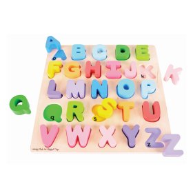 Bigjigs Baby Alphabet litere mari, Bigjigs Toys