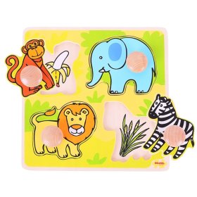 Bigjigs Toys primul meu puzzle de safari, Bigjigs Toys