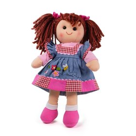 Bigjigs Toys Papusa din stofa Melody 34 cm