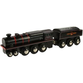 Bigjigs Rail Replica din lemn a locomotivei cu motor Black 5, Bigjigs Rail