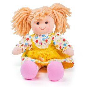 Bigjigs Toys Papusa din stofa Daisy 28 cm, Bigjigs Toys