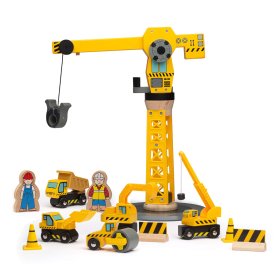 Bigjigs Rail Macara și mașini de construcții