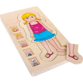 Small Foot Puzzle de anatomie din lemn