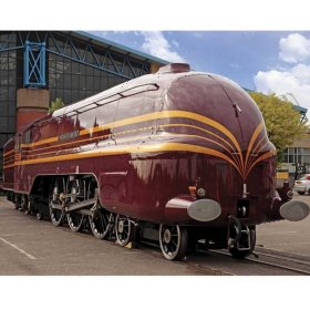 Bigjigs Rail replică locomotivă Ducesa de Hamilton + 3 șine, Bigjigs Rail