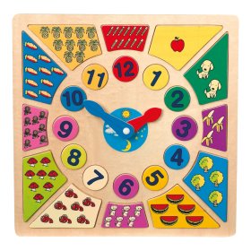 Puzzle educațional Small Foot Insertion pentru a învăța ore, Small foot by Legler