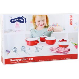 Small Foot Vesela pentru copii metal rosu, Small foot by Legler
