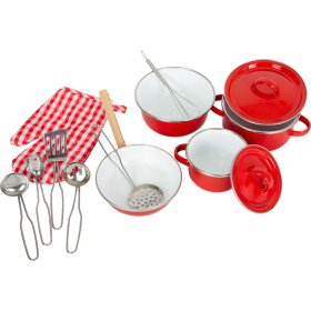 Small Foot Vesela pentru copii metal rosu, Small foot by Legler
