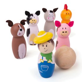 Bigjigs Toys Fermă de popi din lemn, Bigjigs Toys