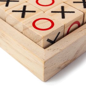 Bigjigs Toys Blocuri tic-tac-toe din lemn, Bigjigs Toys