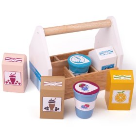 Produse de cocktail Bigjigs Toys într-o cutie portabilă, Bigjigs Toys