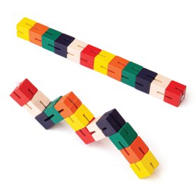 Bigjigs Toys Puzzle din lemn, șarpe colorat 1 buc, Bigjigs Toys