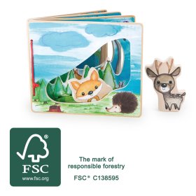 Joc interactiv de carte cu imagini din lemn Small Foot, Small foot by Legler