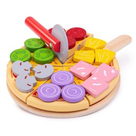 Tăiător de pizza din lemn Bigjigs Toys, Bigjigs Toys