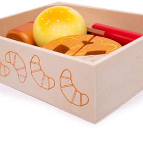 Bigjigs Toys Tăiere produse de patiserie într-o cutie, Bigjigs Toys