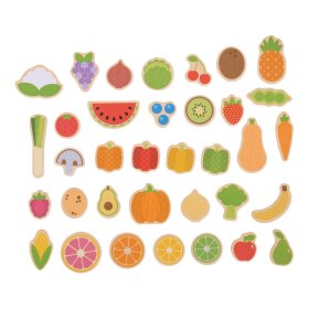 Bigjigs Toys Magneți pentru fructe și legume, Bigjigs Toys