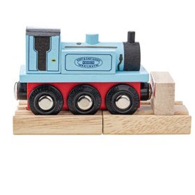 Bigjigs Rail Tren din lemn Terrier albastru, Bigjigs Rail