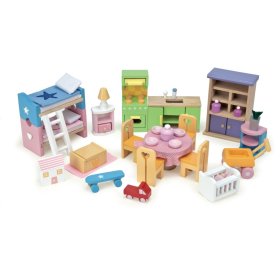 Set complet Le Toy Van Furniture Starter pentru casa, Le Toy Van