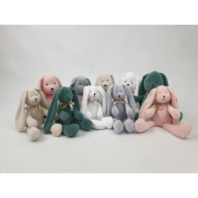Jucărie din velur Iepure 35 cm - alb, TOLO