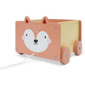 Carucior din lemn - vulpe, EcoToys