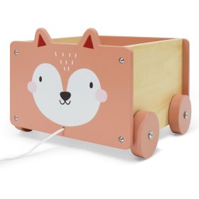 Carucior din lemn - vulpe, EcoToys
