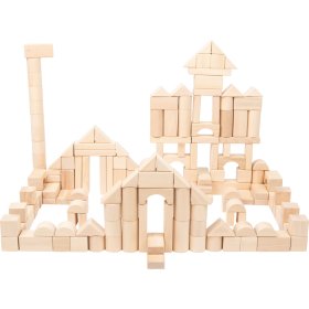 Small Foot Cuburi din lemn 200 buc natural, Small foot by Legler
