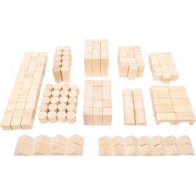 Small Foot Cuburi din lemn 200 buc natural, Small foot by Legler