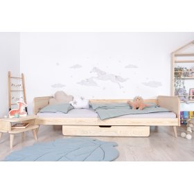 Pat care crește odată cu copilul Nell 2in1 - lăcuit, Ourbaby