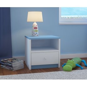 Noptieră pentru copii Ourbaby - albastru-alb