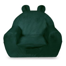 Scaun pentru copii cu urechi - verde inchis
