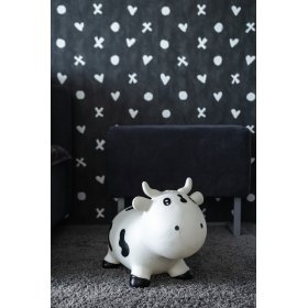 Vaca care sărită KIDZZFARM - Alb și negru