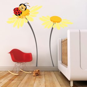 deluxe-decoraţiune-perete-buburuză-pe-floare, Housedecor