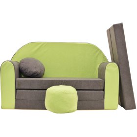 Canapea pentru copii Forest - verde-gri