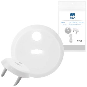 SIPO Huse de protectie pentru prize electrice, albe - 12 buc, Sipo
