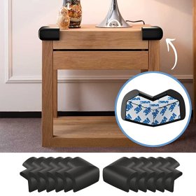 SIPO Protectie cu spuma pentru colturi de mobila, negru - 4 buc, Sipo