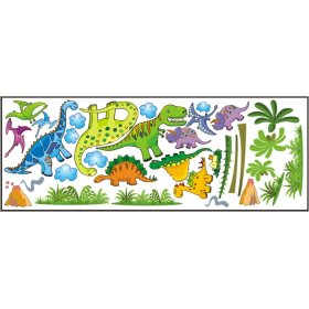 Decorațiune de perete auto-adezivă – model cu dinozauri, Mint Kitten