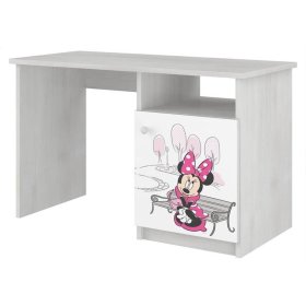 Masă de birou pentru copii - Minnie Mouse în Paris - decor pin norvegian, BabyBoo, Minnie Mouse